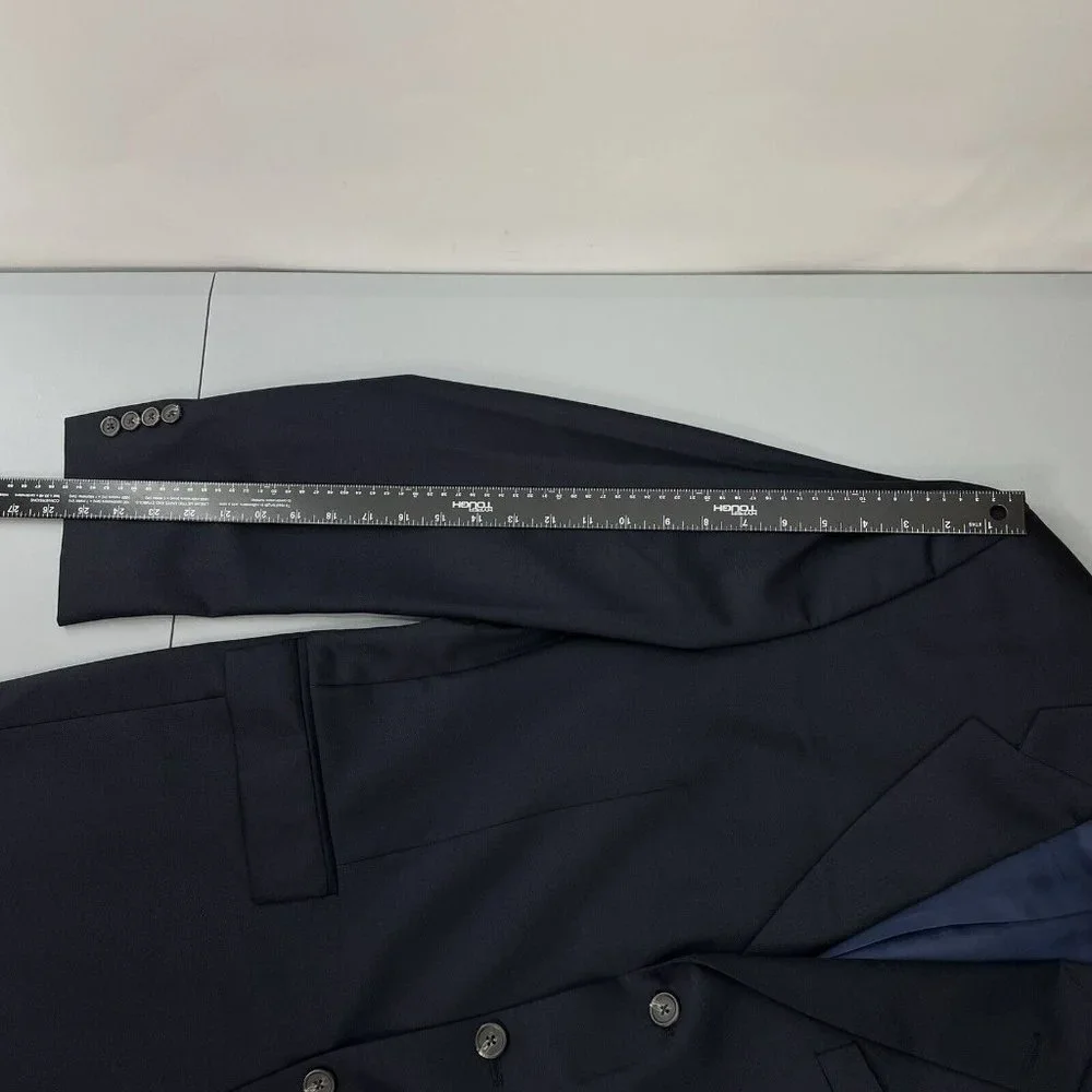 Ralph Lauren Black Label Blazer Coat‎ Wool Academia Office Business Blue 40L